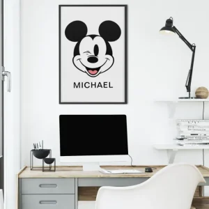 Personalized-Disney-Mickey-Mouse-Winking-Face-Poster01