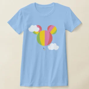 mickey mouse hot air balloon icon tshirt